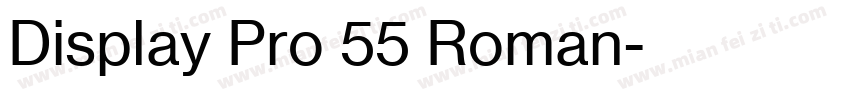 Display Pro 55 Roman字体转换